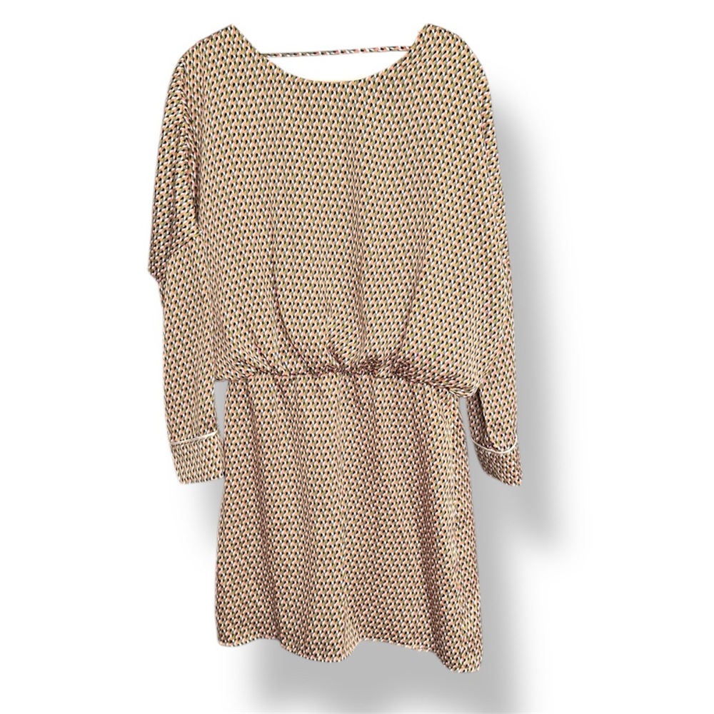 Printed Long Sleeve Mini Dress